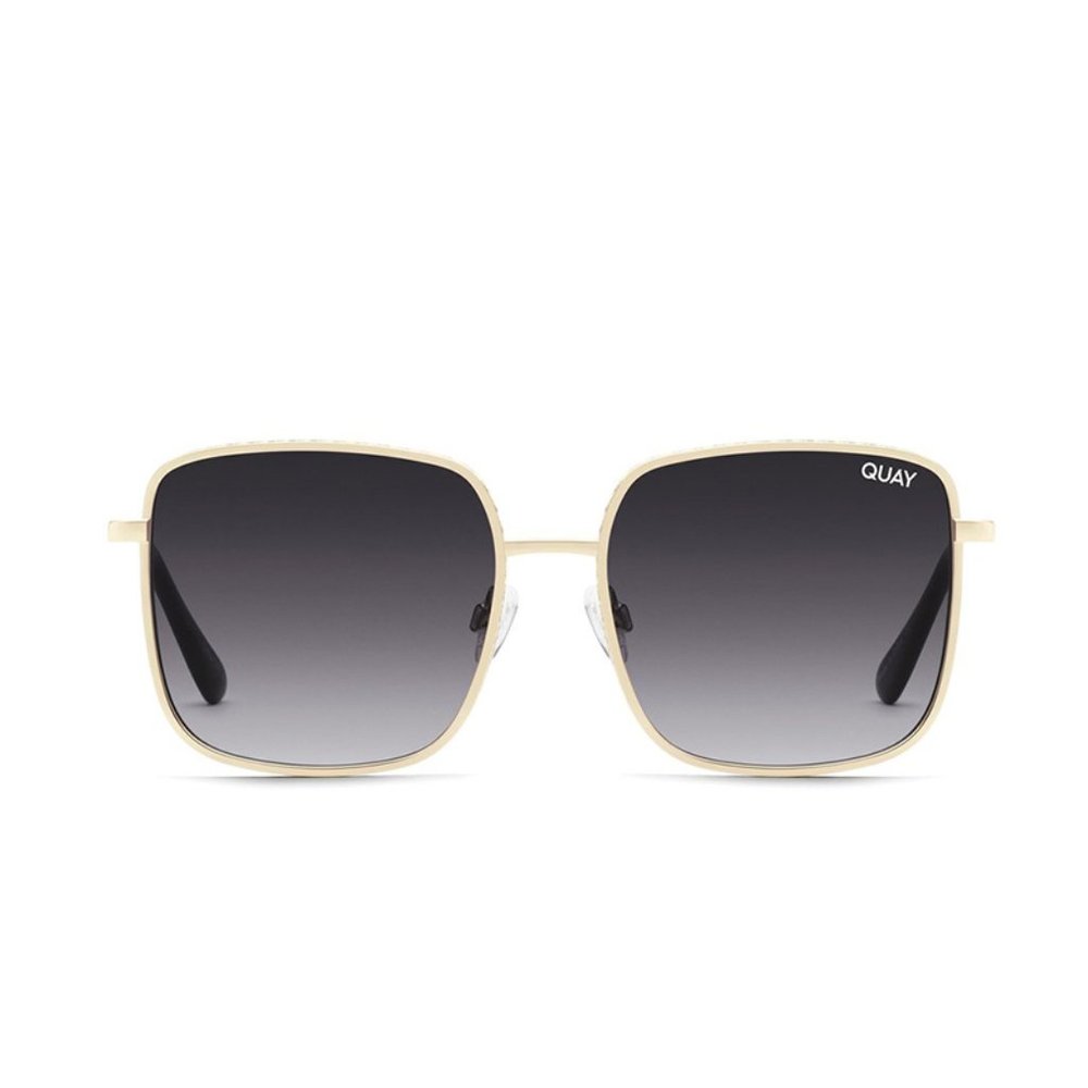 Quay Real One Sunglasses - Gold Smoke
